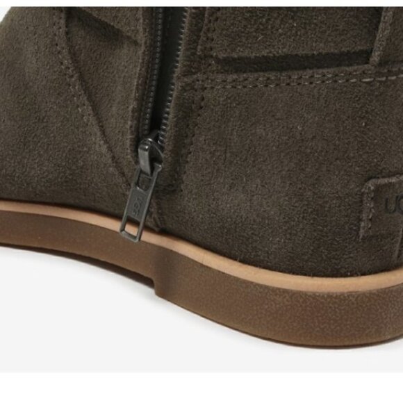 UGG Womens 6 Josefene Bootie Dark Slate Green Suede Distressed Ankle Boots - Picture 7 of 14